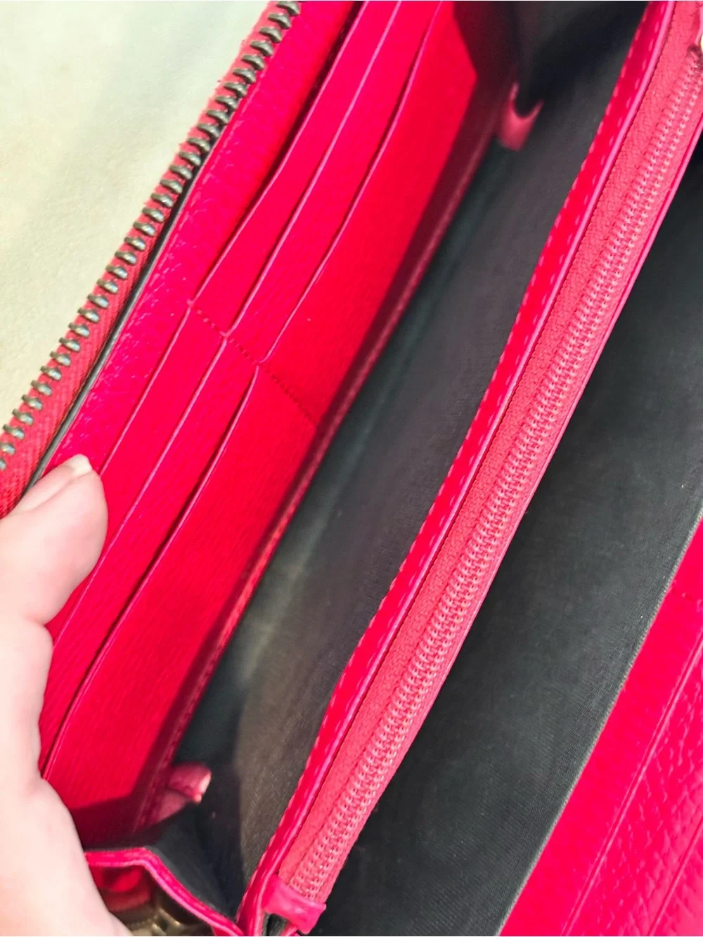 GUCCI Pink Marmont GG Limited Edition Butterfly Leather Zip Around Wallet - Picture 12 of 16